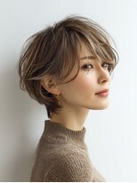 ハーツ 青山表参道店(Heart's) 白髪ぼかし脱白髪染め似合わせショートボブ40代50代60代