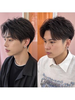 FIGARO MEN'S -UMEDA-【メンズアイブロウ/眉毛/ブリーチ/メンズカット/パーマ】の写真/メンズカジュアルヘアで第一印象をアップ！似合うスタイルで清潔感ある好印象へ導く◎
