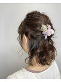ハーフアップセット【ヘアセット】【結婚式】【稲毛美容室】