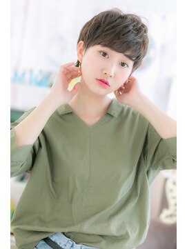 ミック 日暮里店(miq) ナチュラルモードグレイアッシュスパイキ―ショートb1