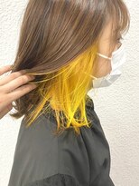 ネオリーブカップ 町田店(Neolive capu)&nbsp;イヤリングカラー＊ イエロー【ボブウルフ/イメチェン/町田】