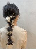 あみおろしヘアアレンジ