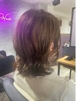 ラッキーヘア 加古川(Lucky Hair)&nbsp;レイヤーセミディ×透明感ベージュカラー【芝崎】