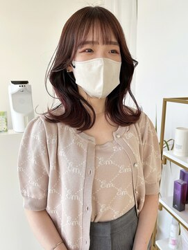 コト 福井大和田店(coto) 福井 大和田 韓国ヘア ピンクブラウン 顔まわりレイヤー