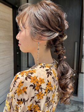 ピエスヘア(PIE'CE HAIR) 静岡/清水 お呼ばれヘア ほんのりタイトなポニーテールアレンジ