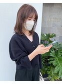 グレージュカラーのレイヤースタイル