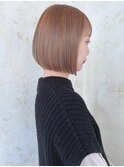 髪質改善◎艶髪ボブ×ニュアンスカラー×縮毛矯正[ゆめが丘]