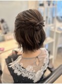 ショートでもできるハーフアップ