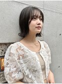 島田/外はねボブ 髪質改善 シアーグレージュ 透明感カラー 人気