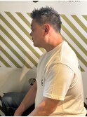 イケオジのアップスタイル毛流れオールバック#2