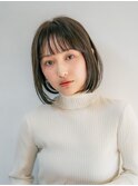 重めのボブでもオトナ可愛い