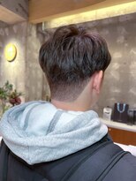 ワッカ(wacca)&nbsp;メンズ　2ブロ　カラー　ブラウン