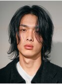 天神大名ニュアンスパーマセンターパートシャドウパーマ刈り上げ