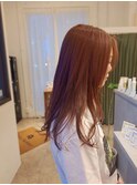 ロングレイヤー×オレンジブラウン