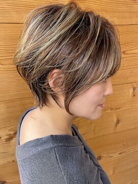 ヌリ 錦糸町(NuRI) ◎前下がりショートボブハンサムショートカットカラーパーマケア