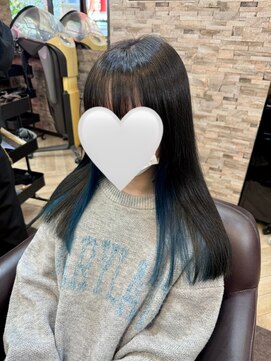 キャラ 池袋本店(CHARA) インナーカラー/髪質改善/寒色カラー/ブルー【池袋インナー】