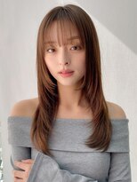 エトラ 渋谷店(etora) 韓国ヘア レイヤーカット 小顔 ココアベージュ 黒髪"