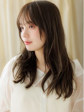 カバーヘア ブリス 志木南口駅前店(COVER HAIR bliss) 顔回りレイヤーオリーブグリーンセミディTd1志木20代30代40代