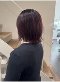 ボブレイヤー×ボルドーカラー