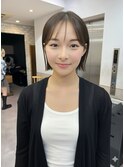 20代30代/脱おかっぱ/ストンボブ/6トーン地毛風ダークグレージュ