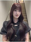 ワインレッド　韓国巻きレイヤーカット20代【大濠荒戸西新】
