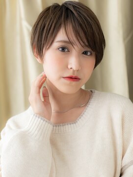 カバーヘア ブリス 川口(COVER HAIR bliss) ダークグレージュ小顔刈り上げシャギーショートX川口20代30代