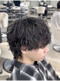 熊本メンズカット MEN'S HAIR シャドウパーマ マッシュウルフ