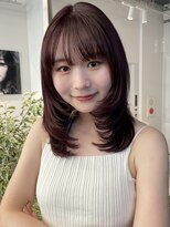 トリッカ シブヤ(TRICCA SHIBUYA)&nbsp;ピンクブラウン/ワンカール/顔周りレイヤー/小顔ヘア/髪質改善/