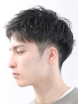デプト(DEPT.)&nbsp;ルーズショートニュアンスパーマツーブロックアップバング眉毛