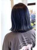 ネイビーカラー☆外ハネ☆ミディ☆インスタ人気☆10代☆20代