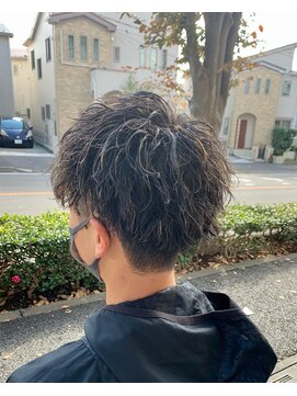 ラボーテイサミヘアーイースト(La.beaut'e ISAMI HAIR EAST) MEN’S HAIRハイライトマッシュパーマ〈理容室〉東浦和メンズ