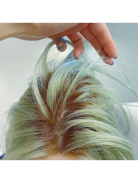 フラム 渋谷(flamme) ルーツカラー*ペールグリーン