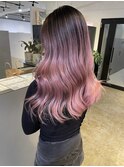 一度はしてみたいピンクバレイヤージュ_contrast smoky pink_