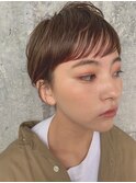 耳掛けショートのパープルベージュ