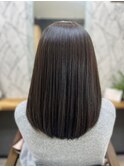 セミロングストレート艶髪大人可愛いさらさらスタイル