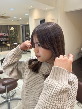 ソワンドゥ ブレス カルム 西中島店(soin de brace calme) アッシュブラウン×ワンレン/レディース／小顔