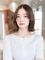 ケアリー 浦和美園(Carelly)&nbsp;大人かわいい前髪セシルカットココアブラウンフリンジウェーブ