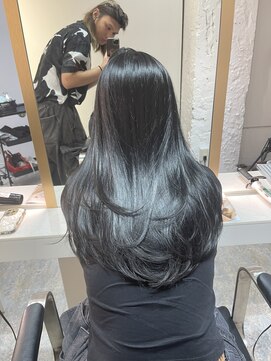 ブレンド 渋谷(BLend) マチルダボブ前髪ハイライトグレージュカラー