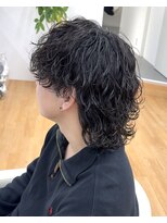 ビカム 名駅(become)&nbsp;【メンズミディアムウルフ×波巻きツイストスパイラルパーマ】