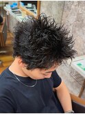 スパイキーパーマ/スパイキーショート/メンズベリーショート眉毛