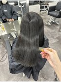 髪質改善ストレート+カット+ケアカラー