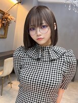 オズ 安積店(OZ)&nbsp;黒髪ボブルフネビージュ小顔ワンレン