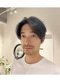 センターパート/マッシュ/似合わせカット/くせ毛/黒髪