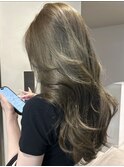 夏オススメ透明感たっぷりオリーブベージュ/ワンホンヘア