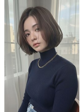 エールバイボヌール(Ere by Bonheur) 西梅田北新地/大人フェミニンボブふんわりワンカールパーマ