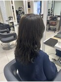 ゆるふわパーマ&透明感たっぷりオリーブグレージュ