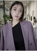 レイヤーカットウルフカットボブグレージュオリーブべージュ