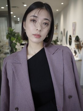 ヌヌ 渋谷 原宿 明治神宮前(nunu) レイヤーカットウルフカットボブグレージュオリーブべージュ