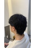 マッシュウルフ×パーマスタイル