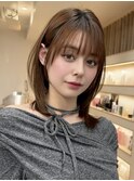 顔まわりカットくびれレイヤー小顔カット韓国ヘア